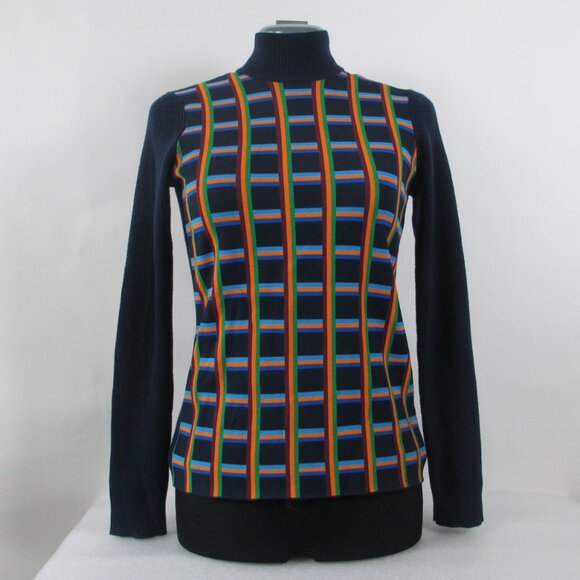 TORY BURCH SPORT JACQUARD-FRONT RIBBED TURTLENECK - Picture 2 of 16